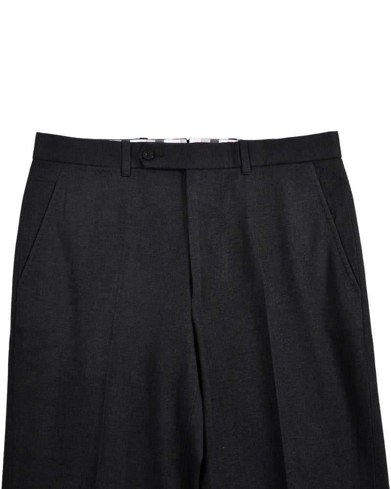 Gabardine de coton gris nuit, sergé
