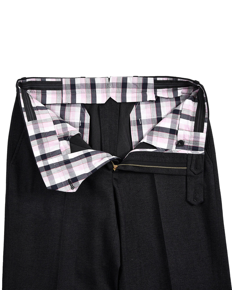 Gabardine de coton gris nuit, sergé