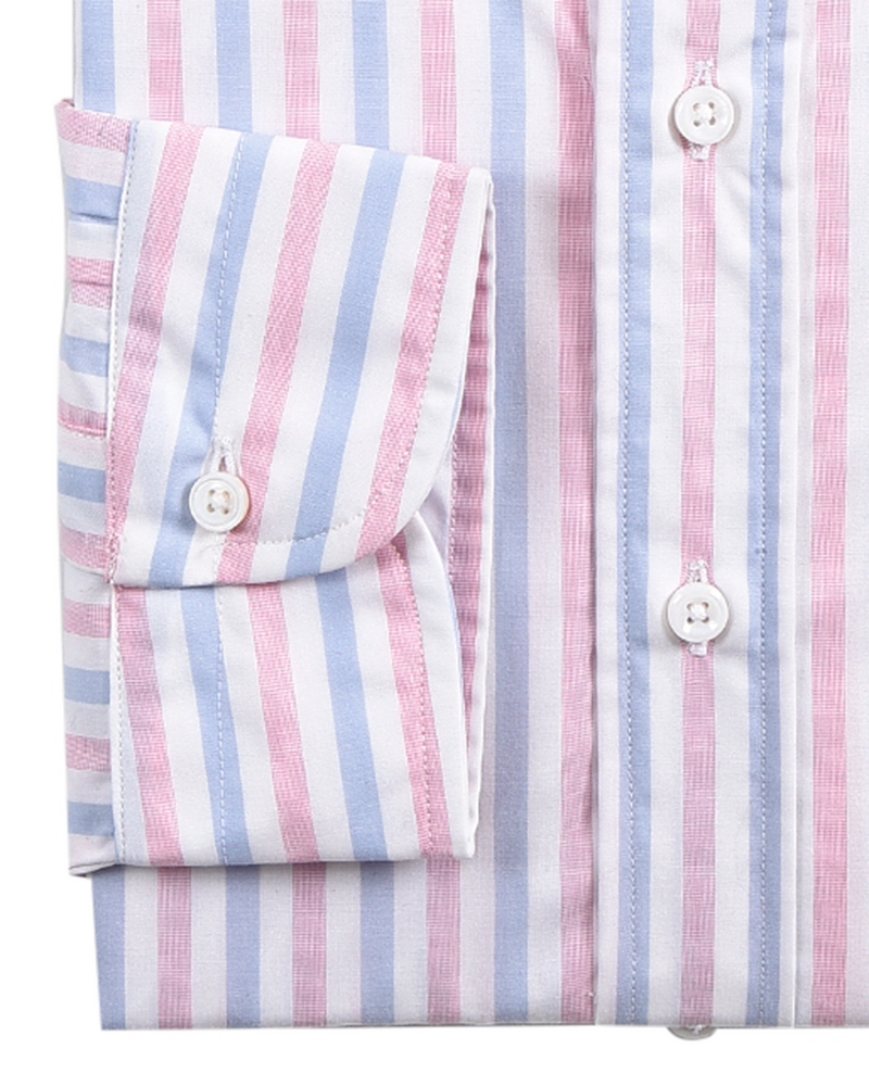 Rayures bonbon rose, bleu et blanc Monti