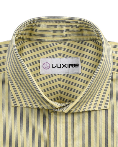 Albini-Gelb mit blauen Streifen