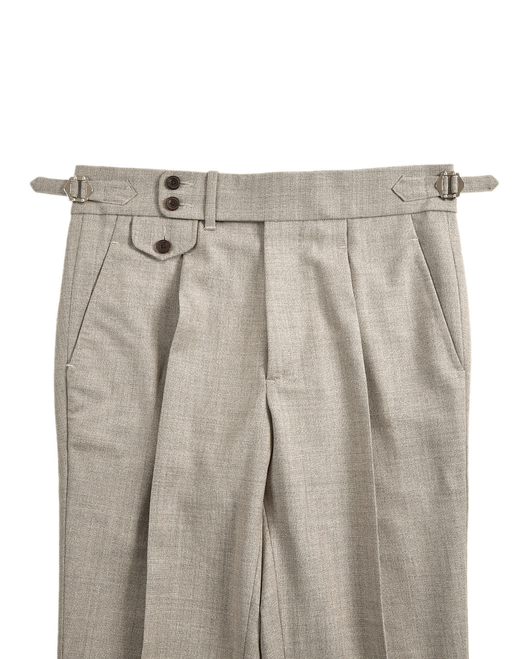 VBC - 4 Ply Tropical Wool: Grey Ecru Melange Pant