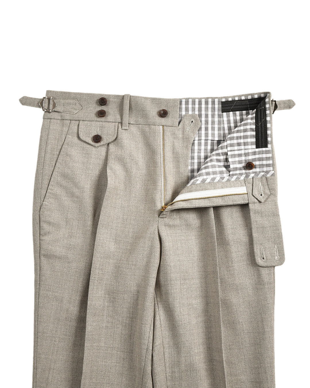 VBC - 4-lagige Tropenwolle: Grey Ecru Melange Pant