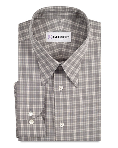 Tattersall-Karos in Grau, Off-White