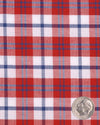 Oxford : Madras rouge marine