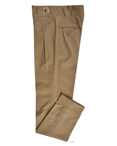 Gurkha Pant in Cotton Twill: Sand Fossil Beige