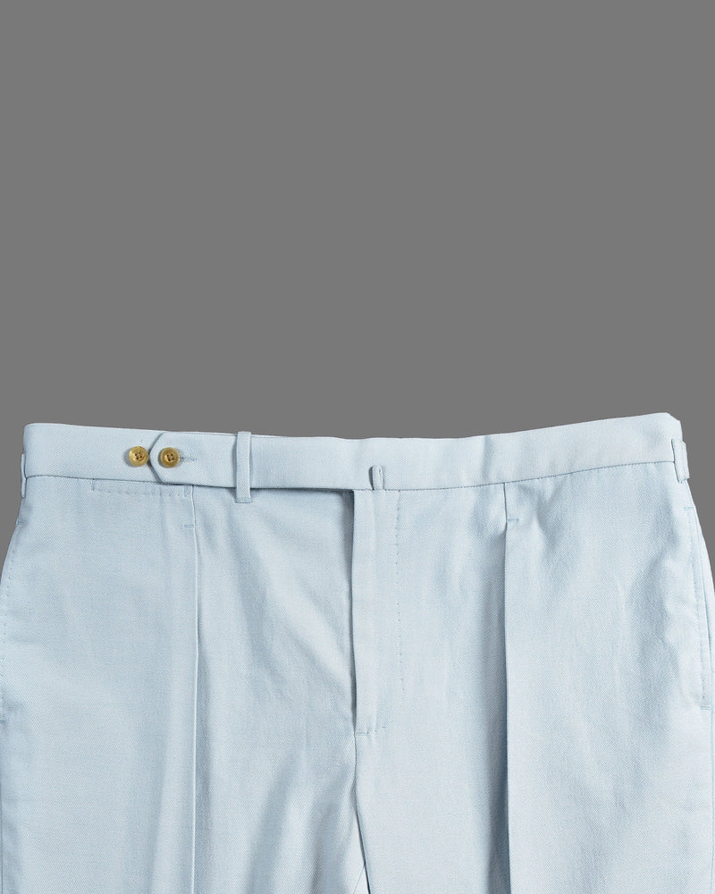 Pantalon en sergé bleu clair