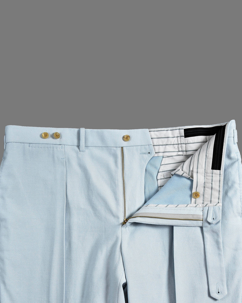 Pantalon en sergé bleu clair