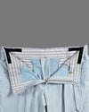 Pantalon en sergé bleu clair