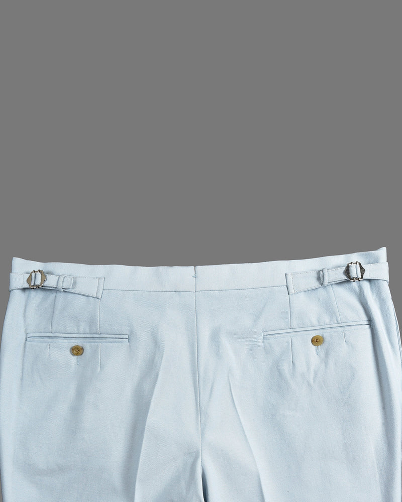 Pantalon en sergé bleu clair