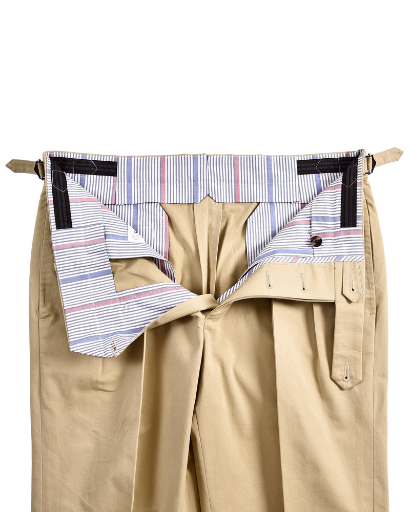 Chino uni beige foncé