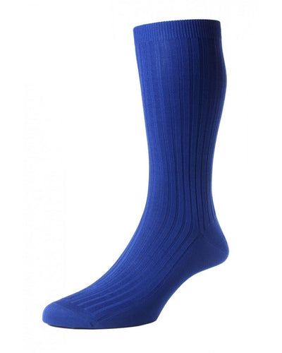 Côte de coton Pantherella Danvers - Bleu outremer