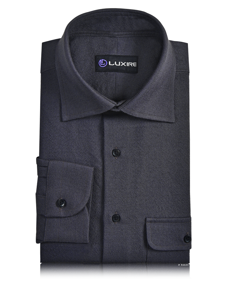Midnight Grey Wool Shirt