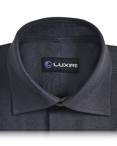 Chemise en laine gris nuit