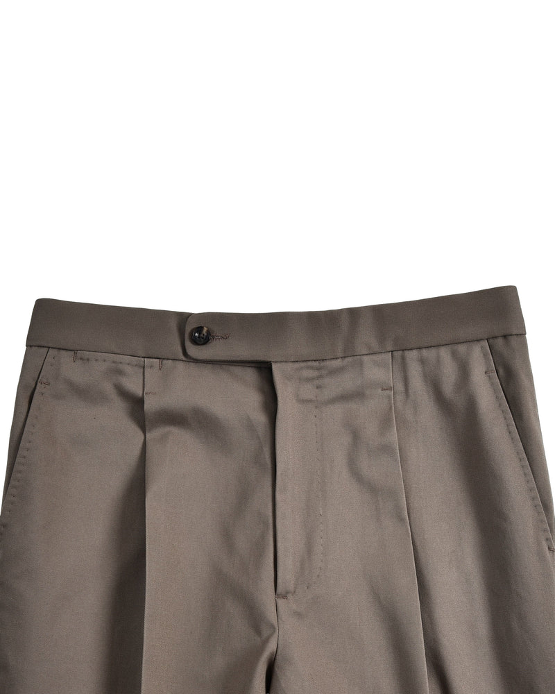 Chino en sergé brun castor