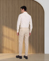 Pantalon habillé en coton kaki clair