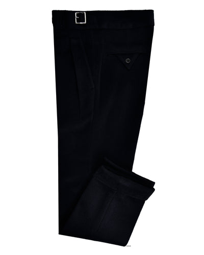 Gurkha-Hose aus schwarzem VBC-Wollflanell