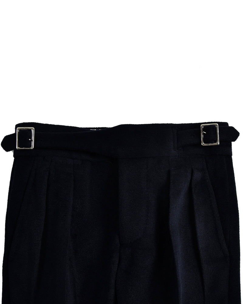 Gurkha Pant in VBC Black Wool Flannel