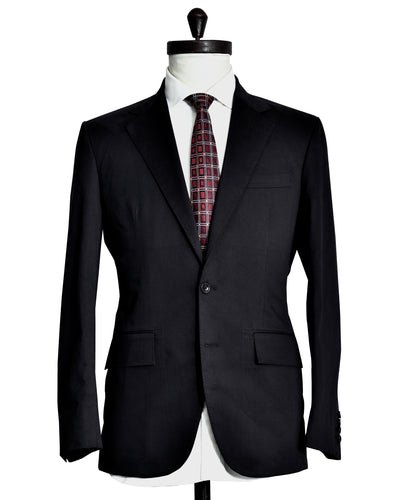 Schwarze, einreihige Baumwolljacke