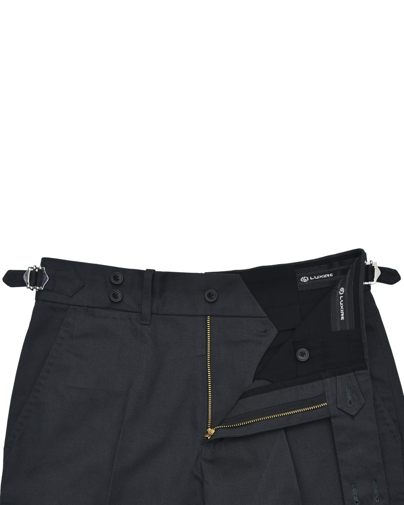 Pantalon en sergé gris anthracite foncé