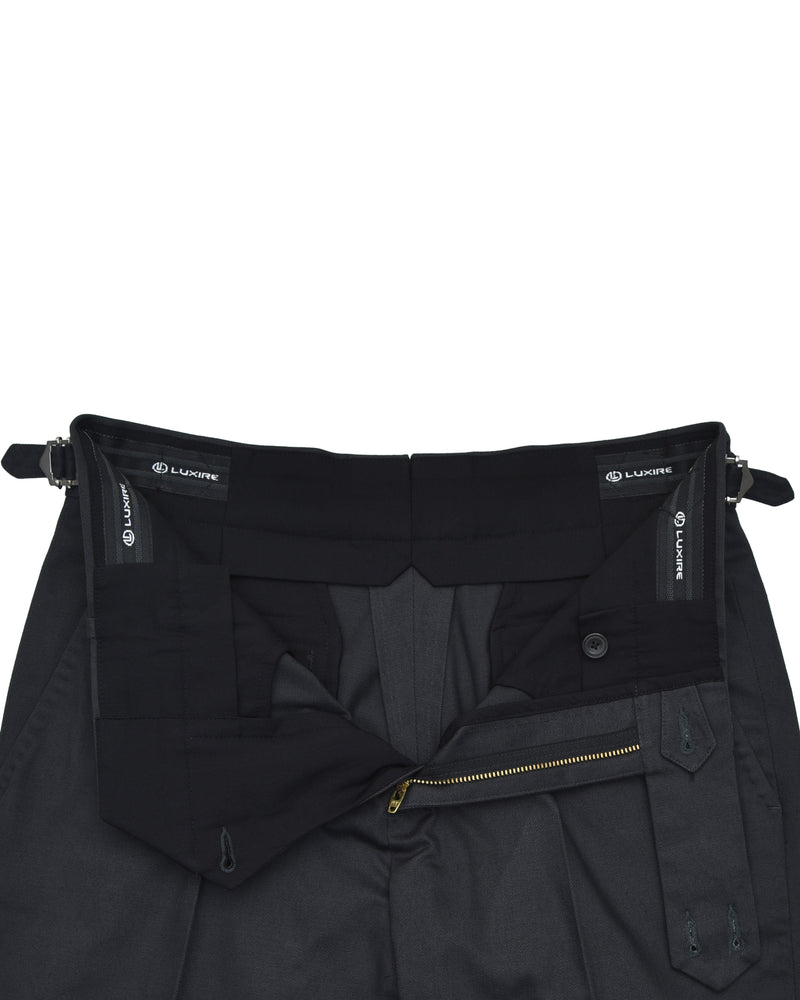 Pantalon en sergé gris anthracite foncé