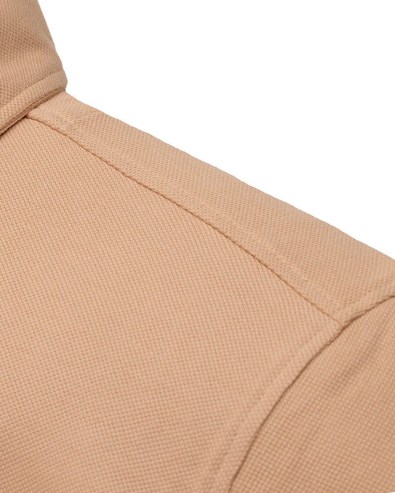 EZS Aria Beige Langarm-Polo