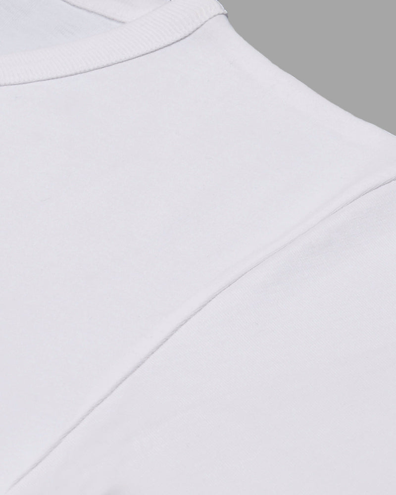 EZS Aria White Crewneck T-Shirt