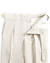 Gurkha Hose Leinen Vintage Creme Birdseye