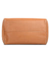 Large Travel Bag in Tan Calf Leather With Navy Trims