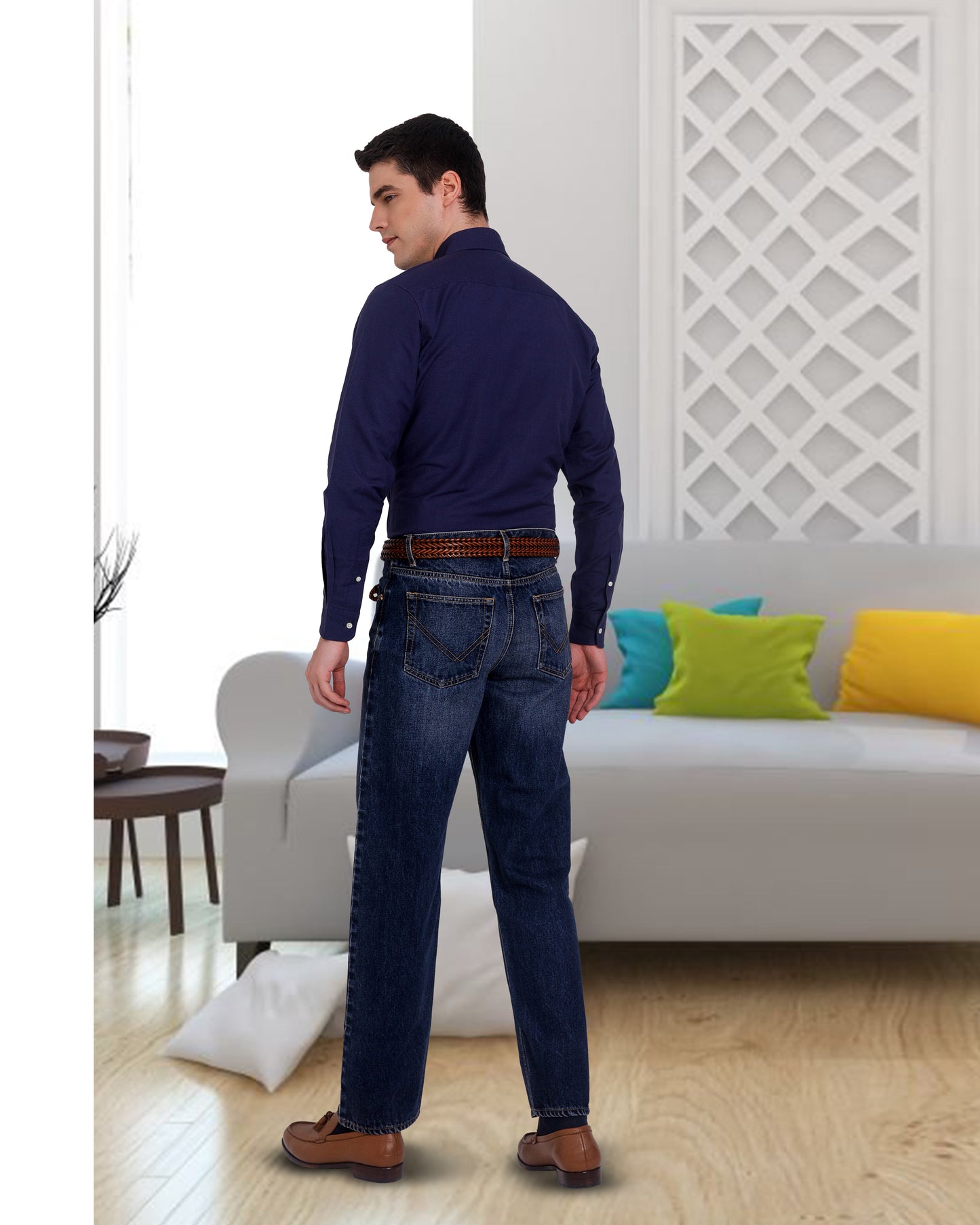 Jeans mit verwaschenem Mittelindigo