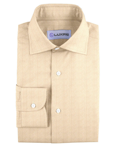 Cashmerello Alumo : Coton beige clair à chevrons