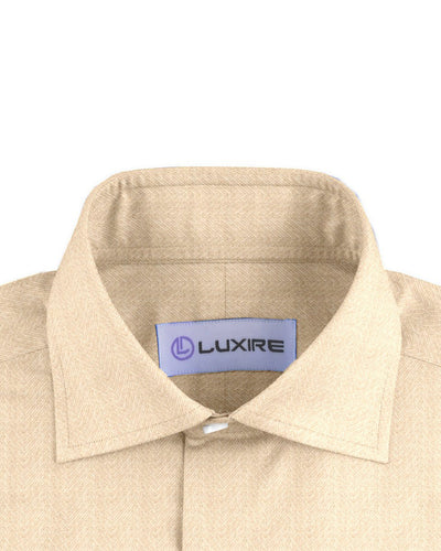 Cashmerello Alumo : Coton beige clair à chevrons