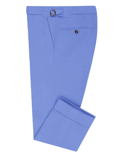 Pantalon en sergé bleu cobalt clair