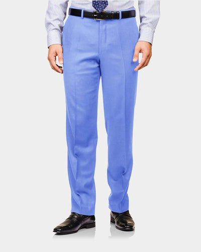 Pantalon en sergé bleu cobalt clair