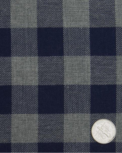 Chemise de travail en flanelle grise à carreaux Navy Shepherd