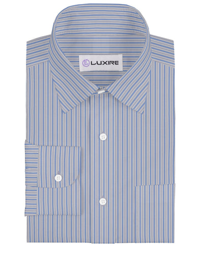 Abwechselnde Streifen in Alumo Navy und Sky Blue