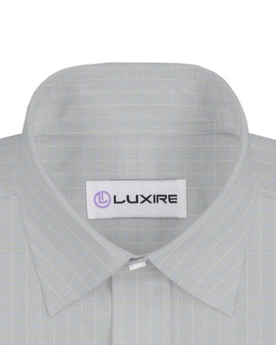 Alumo Blue Twill Prince-of-Wales-Karos auf gebrochenem Weiß