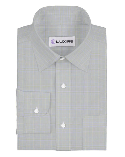 Alumo Blue Twill Prince-of-Wales-Karos auf gebrochenem Weiß