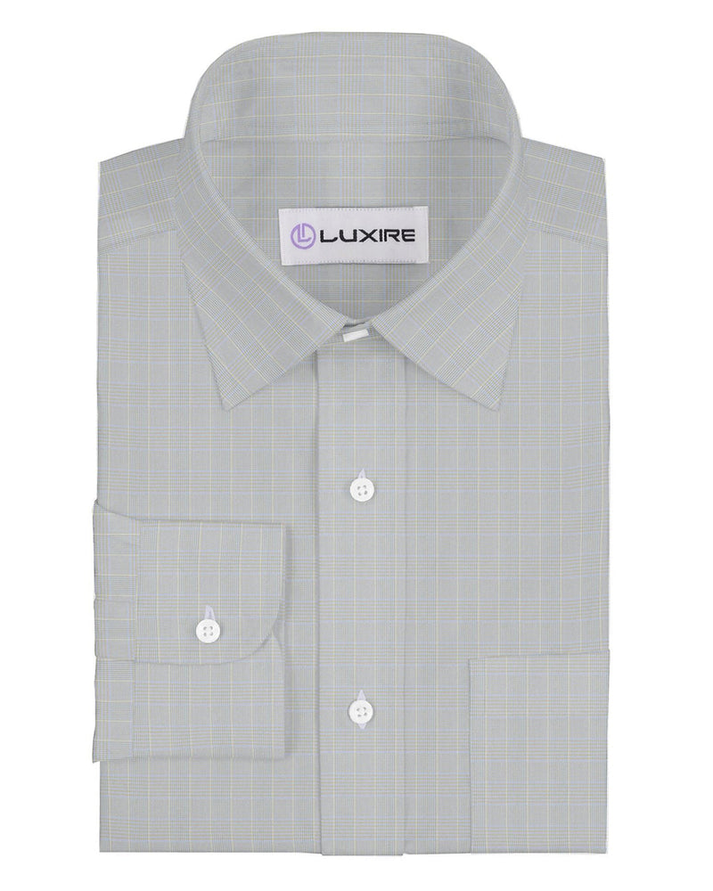 Alumo Blue Twill Prince-of-Wales-Karos auf gebrochenem Weiß