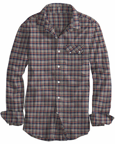 Motifs tartan bleu-orange sur fond jaune