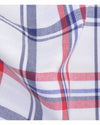 Chemise Oxford classique à carreaux rouges, bleu marine et blancs