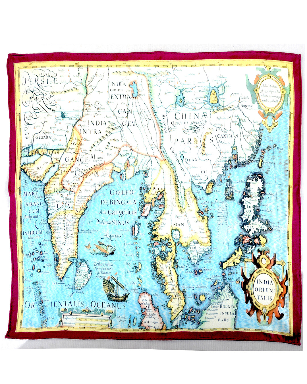 Pocket Square-Blue Map – Luxire München