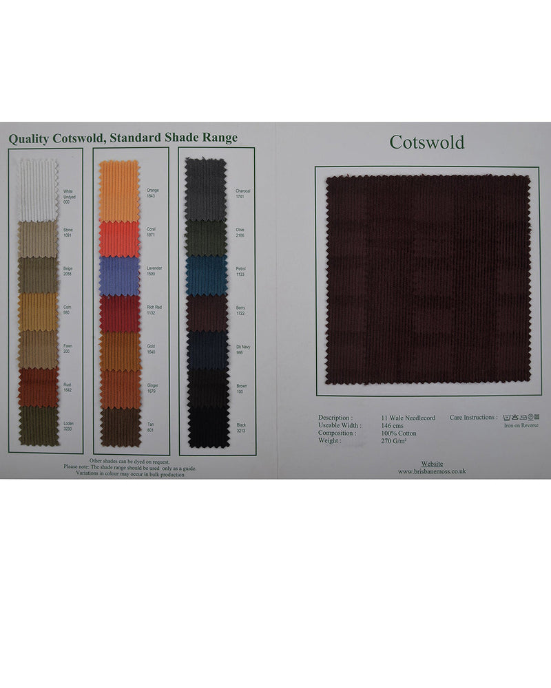 Brisbane Moss Charcoal Nadelkordel