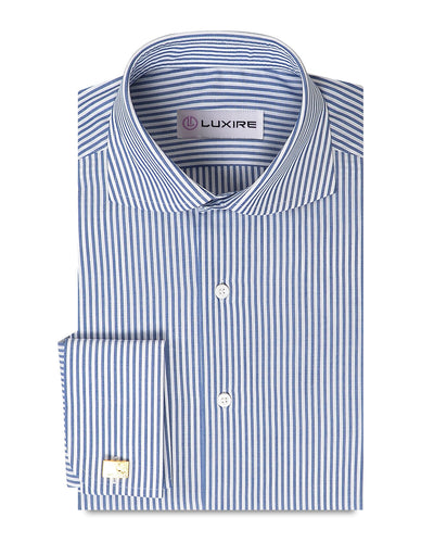 Chemise habillée à rayures bleues bonbon