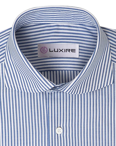 Chemise habillée à rayures bleues bonbon