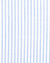 Blue Stripes On Textured White Shirt