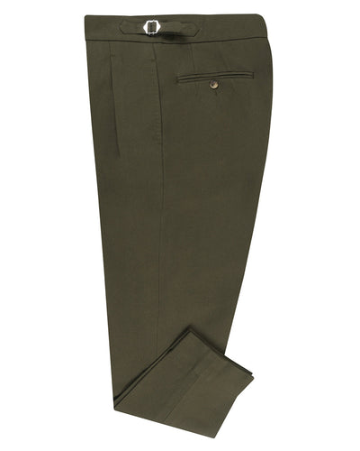 Sergé de coton olive Brisbane Moss Cavalry