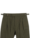 Brisbane Moss Olive Cotton Cavalry Twill