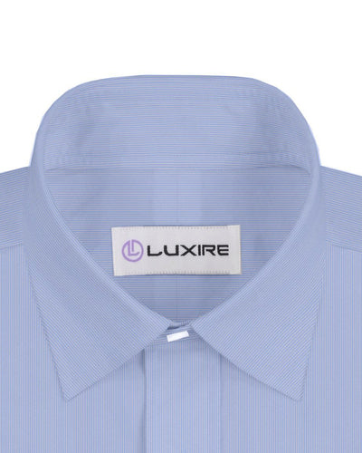 Chemise à rayures bleues et blanches à motif bonbon