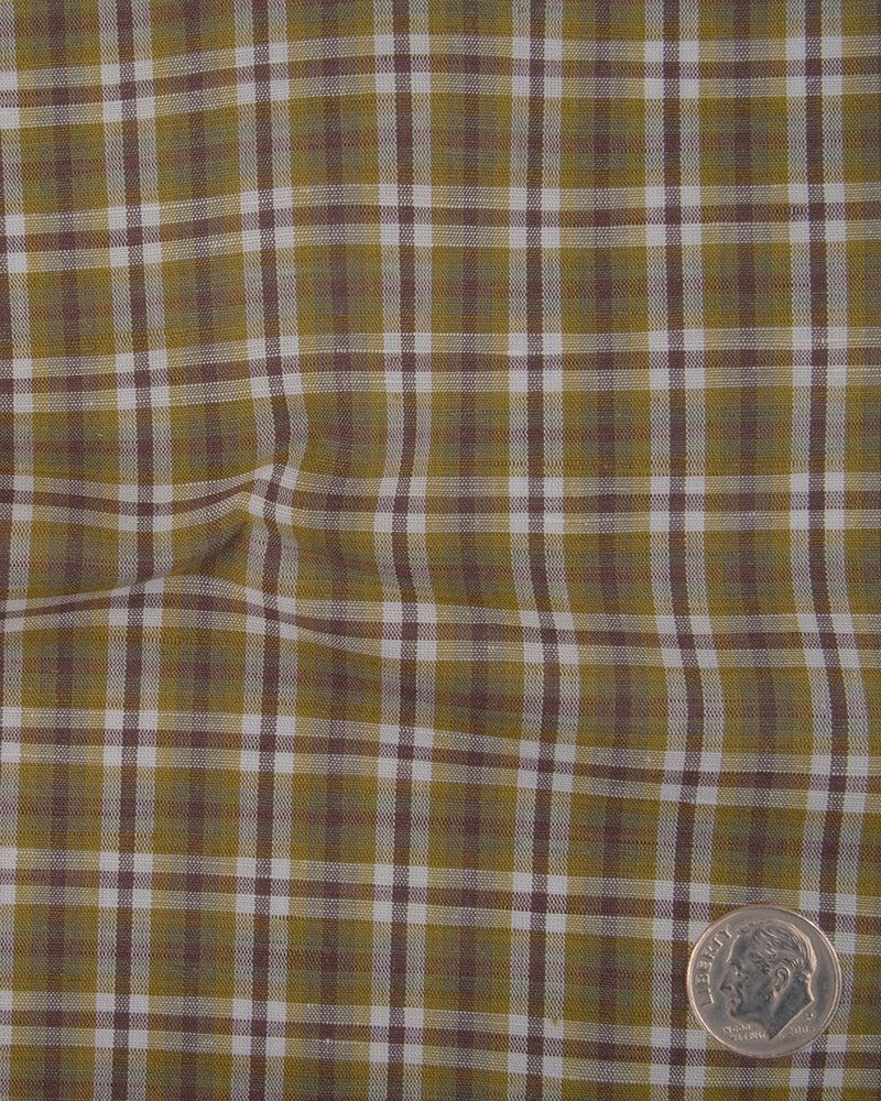 Brown White Crocodile Green Madras Checks