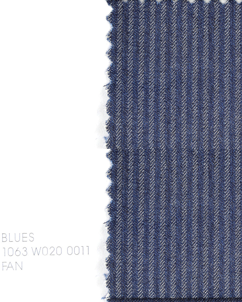 Canclini Blues: Chambray mit blauen Streifen